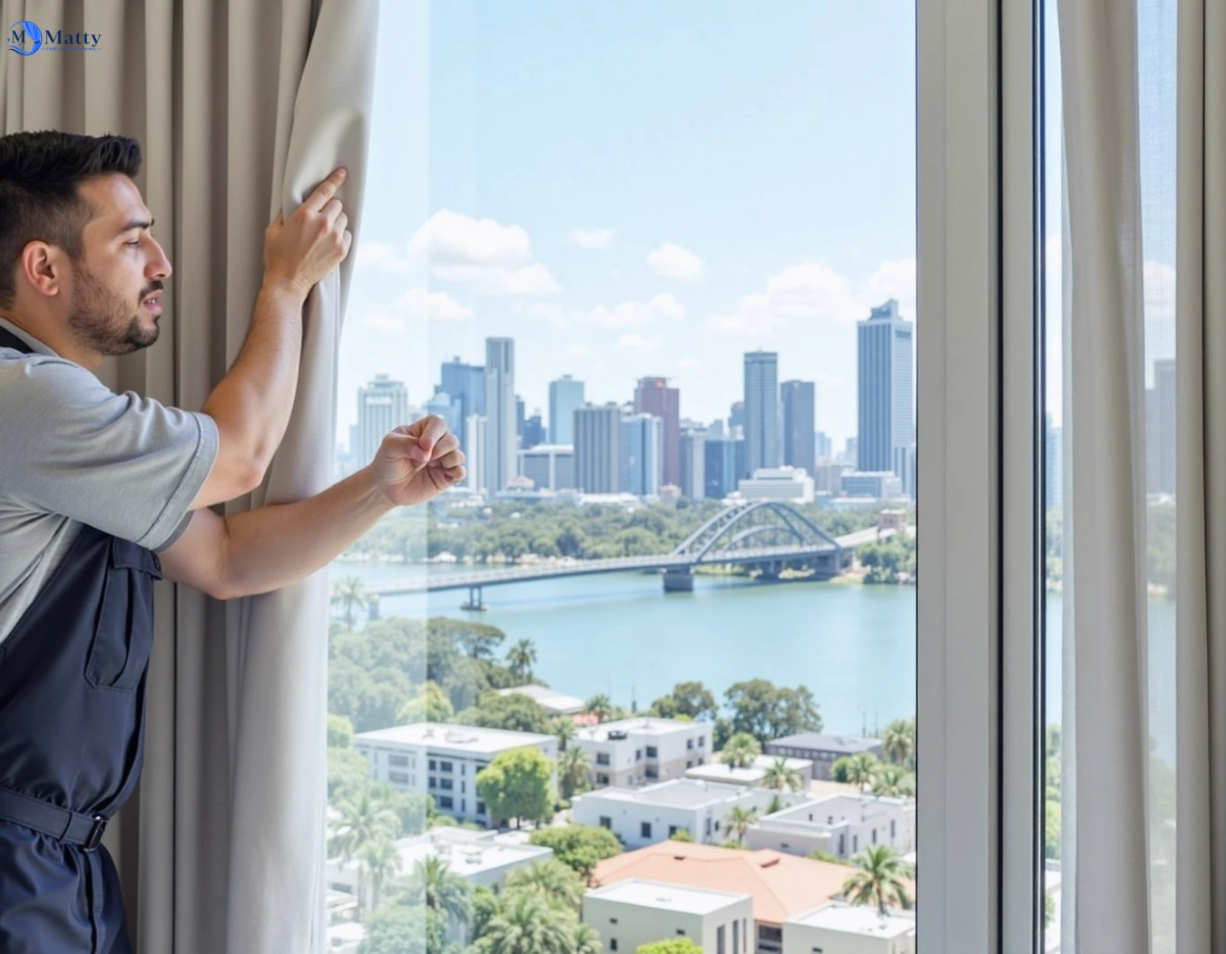 Professional curtain steam cleaning service fyansford-vic QLD by Matty Curtain Cleaning