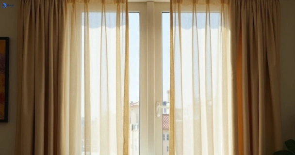 Dusty and dull curtains in fyansford-vic before steam cleaning